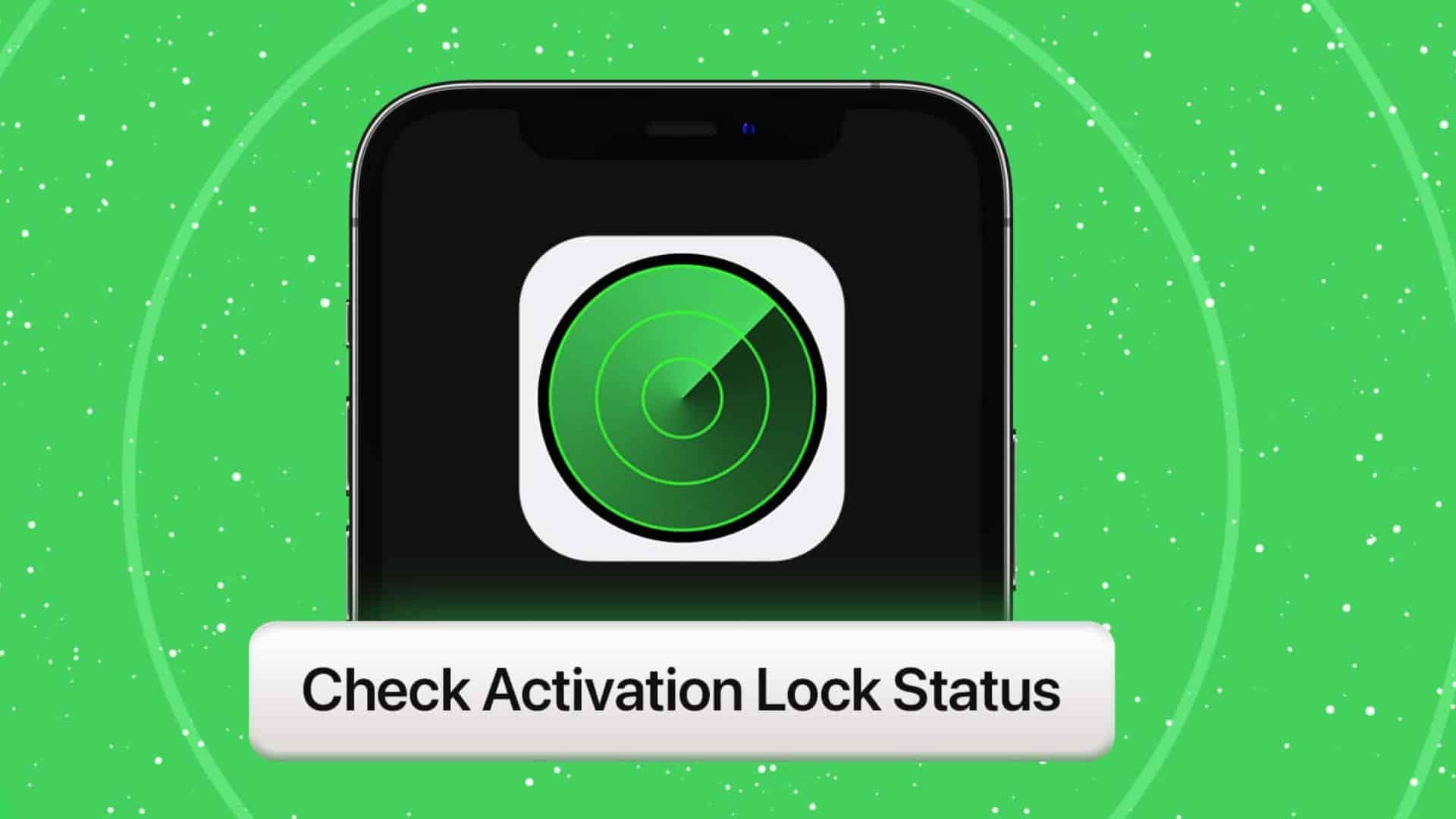 Banner image showing activation lock status